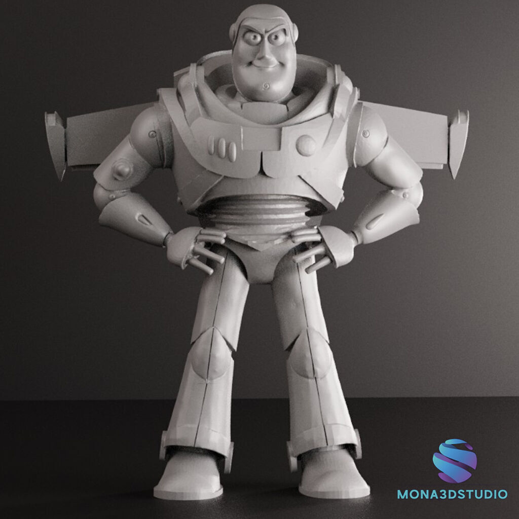 BUZZ LIGHTYEAR 18 cm - CUTTED - Toy Story 3D print model_3