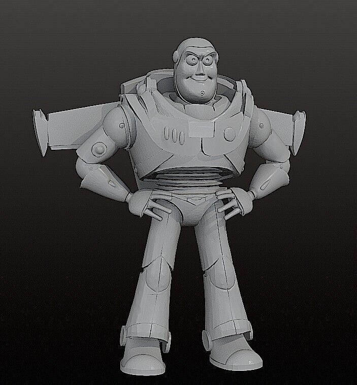 BUZZ LIGHTYEAR 18 cm - CUTTED - Toy Story 3D print model_16