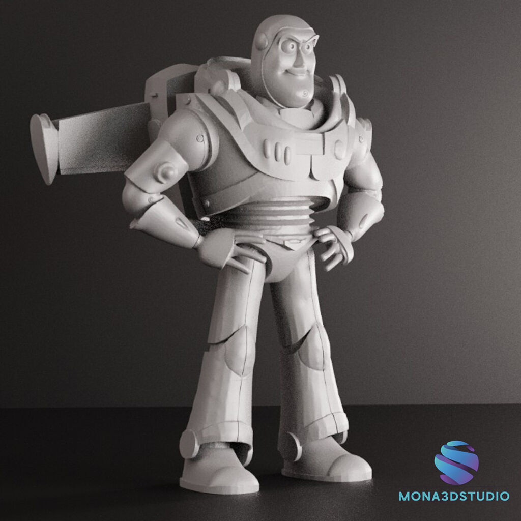 BUZZ LIGHTYEAR 18 cm - CUTTED - Toy Story 3D print model_4