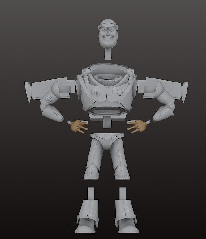 BUZZ LIGHTYEAR 18 cm - CUTTED - Toy Story 3D print model_7