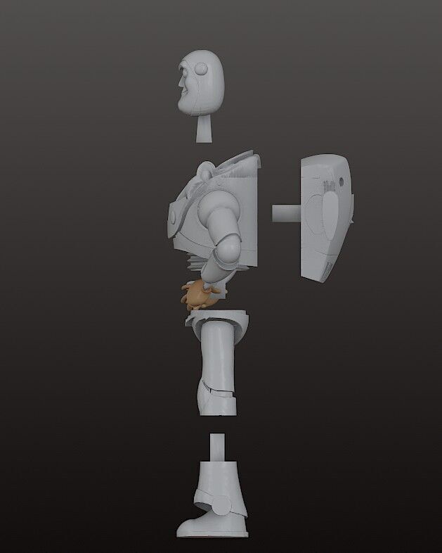 BUZZ LIGHTYEAR 18 cm - CUTTED - Toy Story 3D print model_8