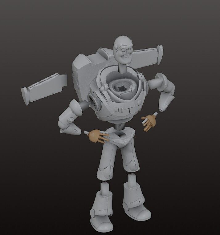 BUZZ LIGHTYEAR 18 cm - CUTTED - Toy Story 3D print model_10