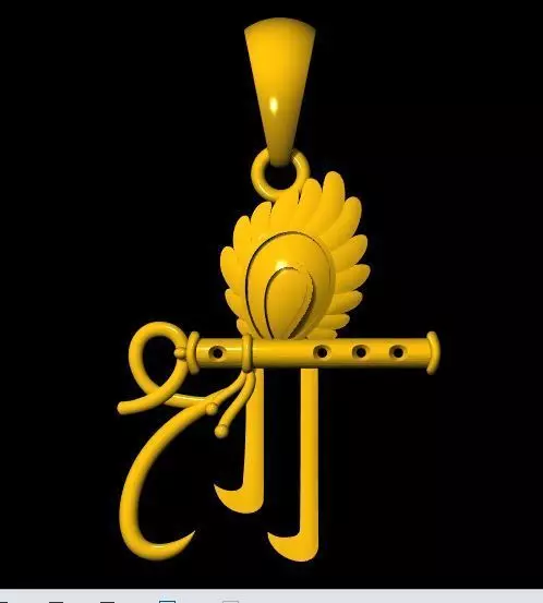 krishna pendant 3dm file 3D print model_0
