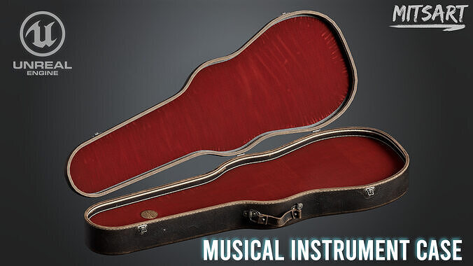 Violin Case Low-poly 3D model