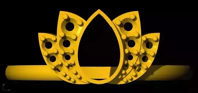 lotus flower ring 3dm file