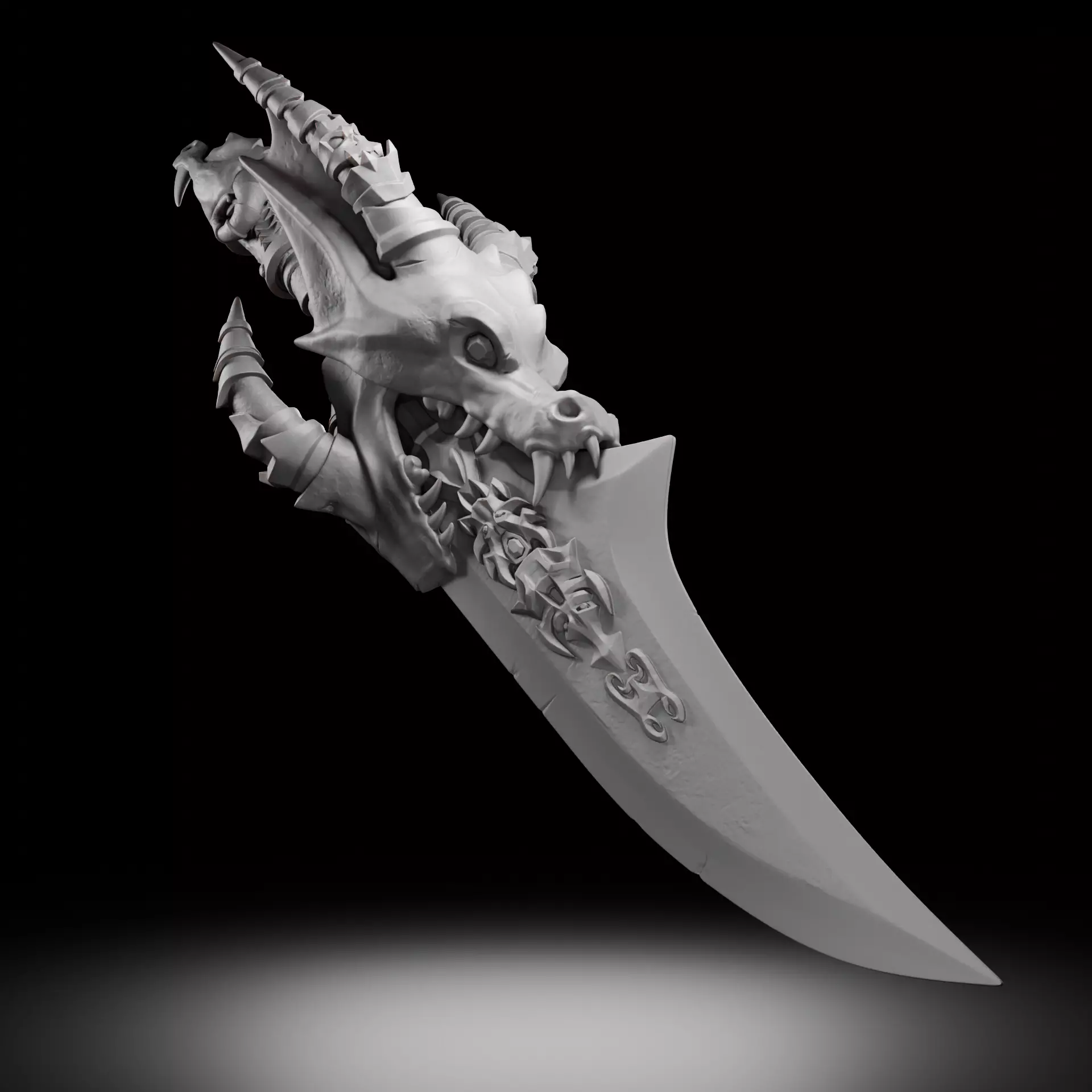 Maladath Runed Blade of the Black Flight - World of Warcraft 3D print model