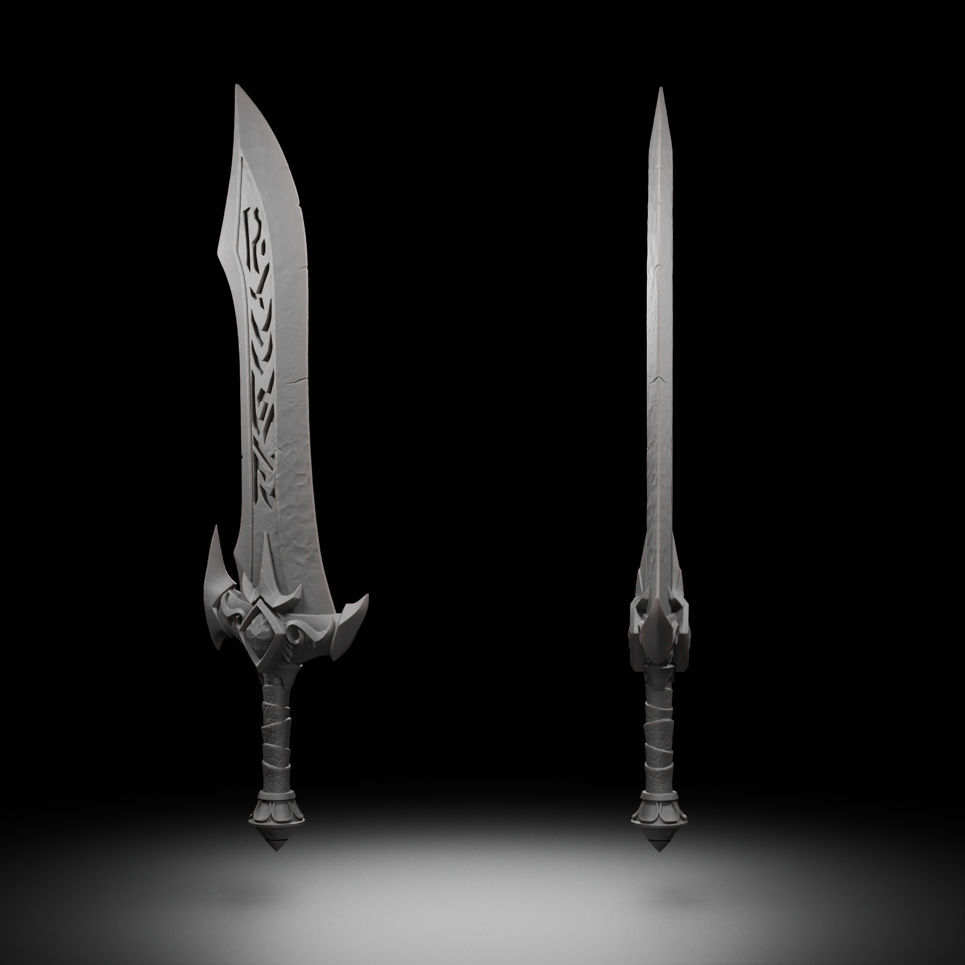 Radiant Fireborn Blade - World of Warcraft 3D print model_1