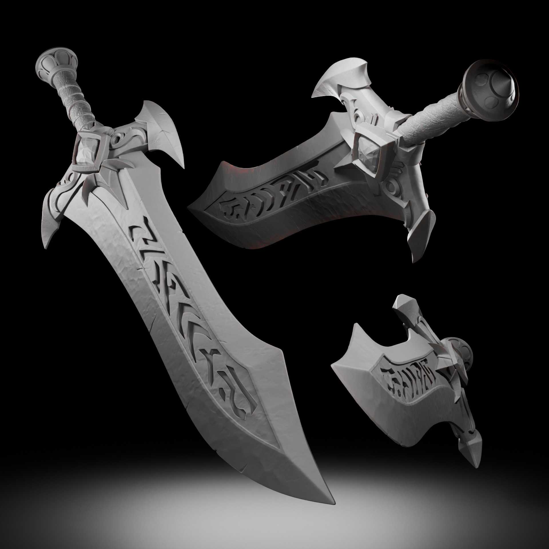 Radiant Fireborn Blade - World of Warcraft 3D print model_2
