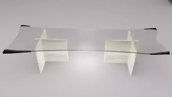 Beautiful Designer Glass and travert table HD