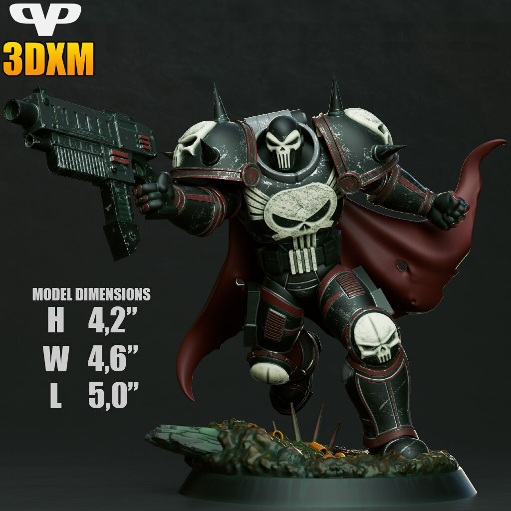 Punisher STL for 3D Printing 3DXM ChibiSTL 3D print model_5