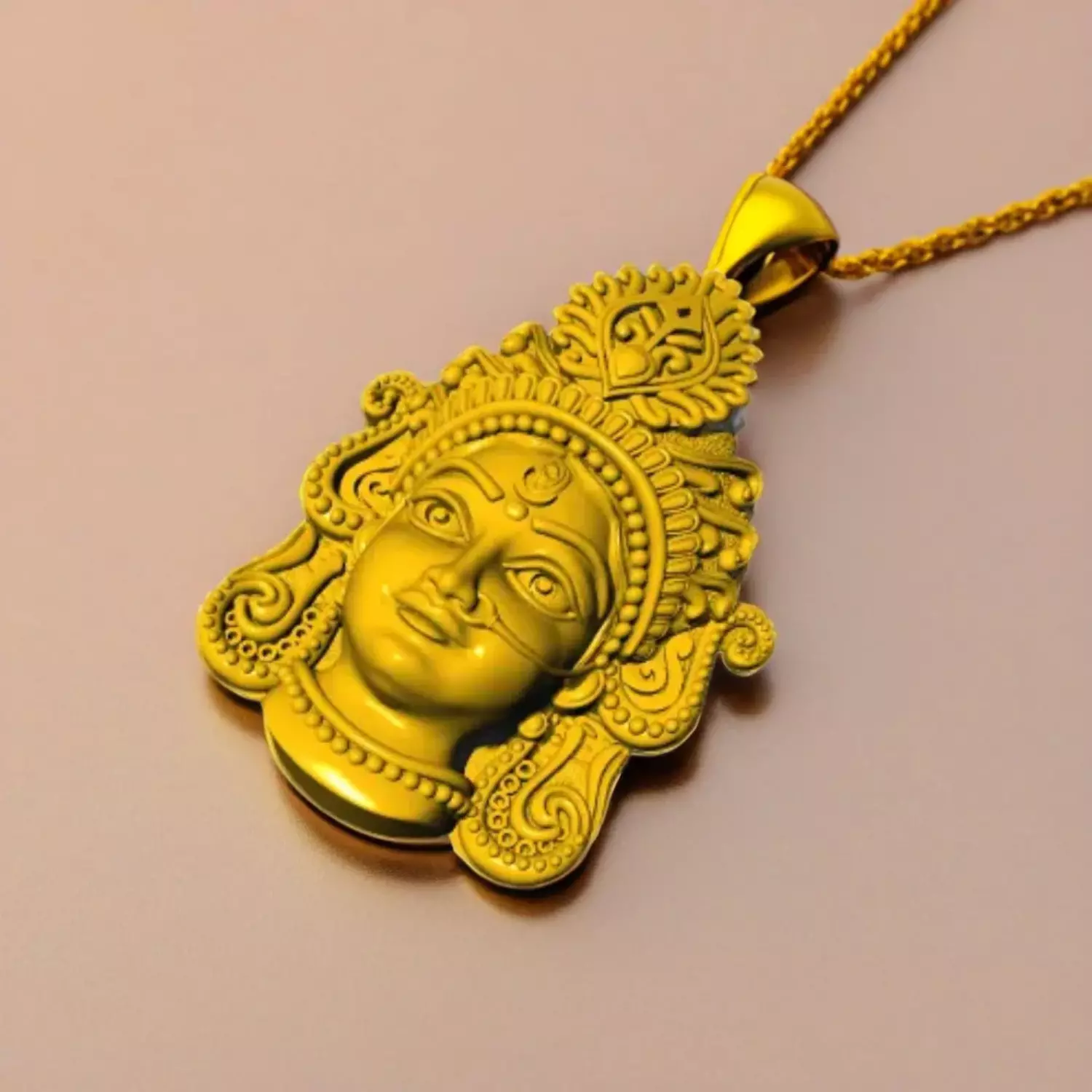 Hindu Goddess Pendant - Maa Durga 3D print model