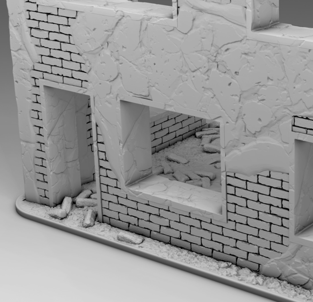 Part of a destroyed building 3D print model_14