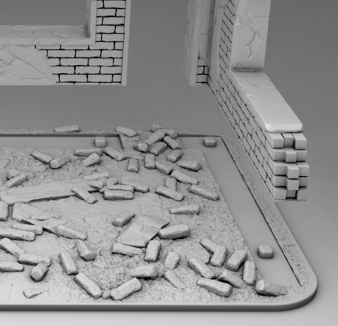 Part of a destroyed building 3D print model_5