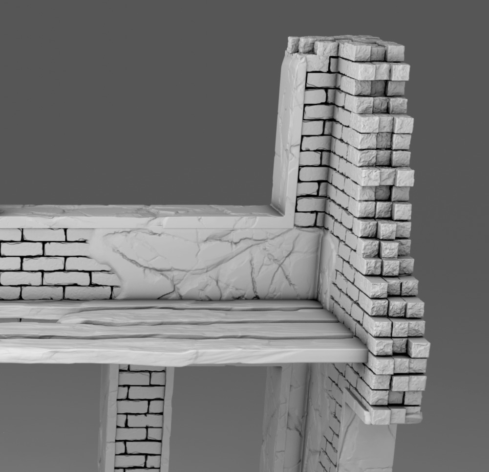 Part of a destroyed building 3D print model_15