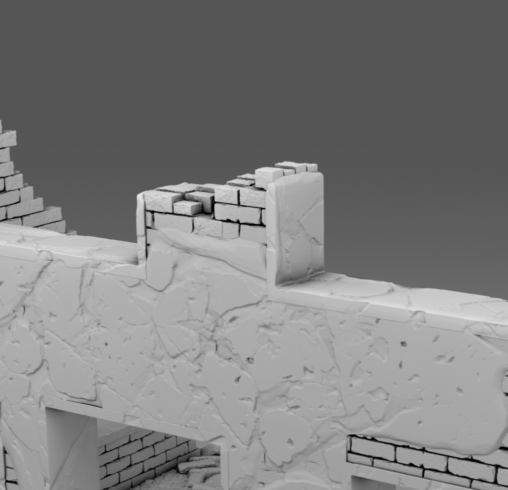 Part of a destroyed building 3D print model_11