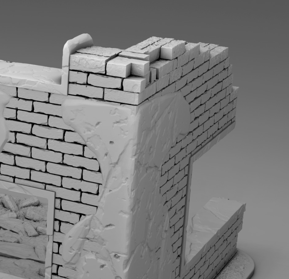 Part of a destroyed building 3D print model_12