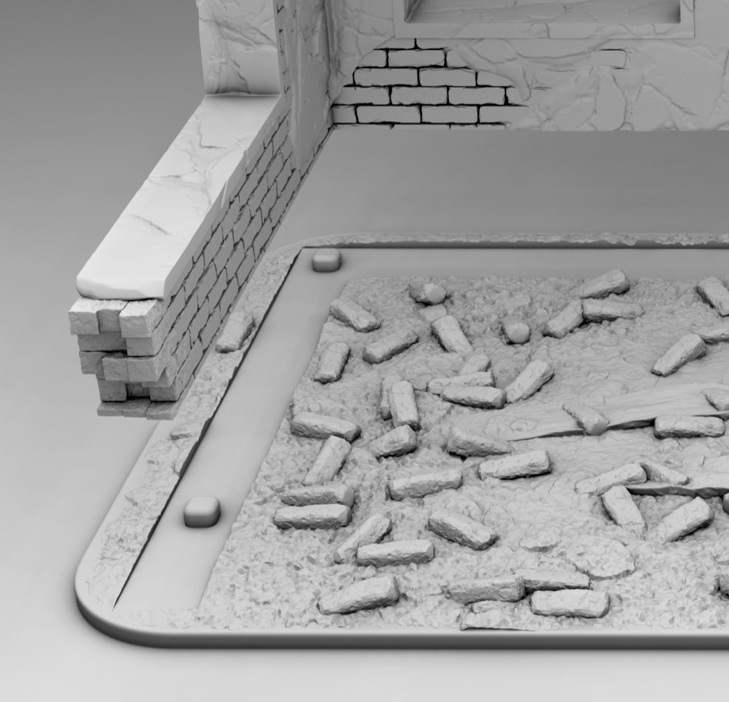 Part of a destroyed building 3D print model_4