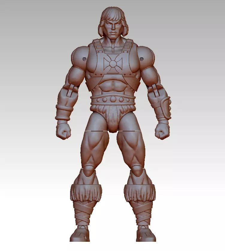 He Man Articulated Deluxe figure 15cm 3D print model_0