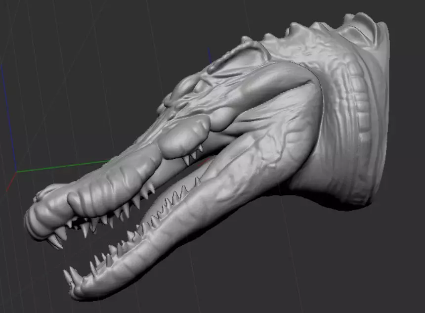 CROCODILE HEAD 3D print model_0