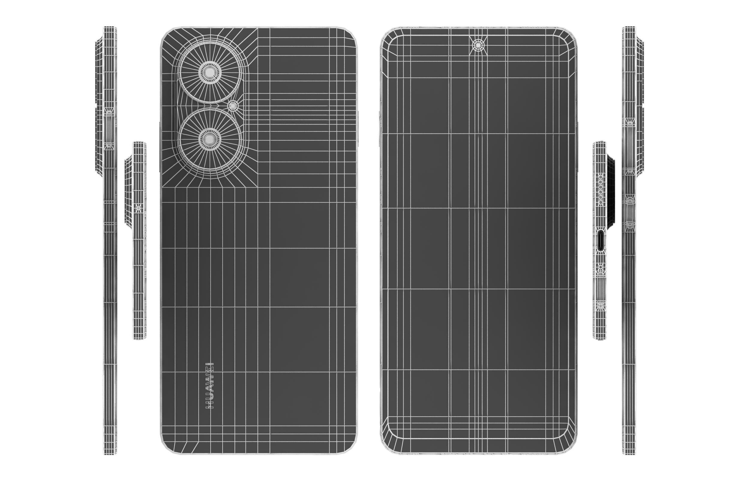 Huawei Enjoy 80 Sky White 3D model_16