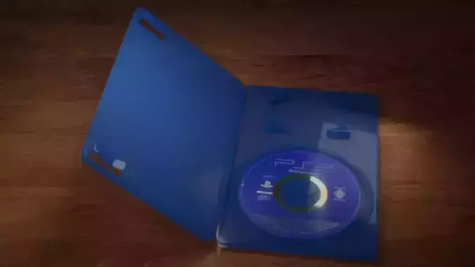 PS2 Game Case with Disc 3D Model 3D model