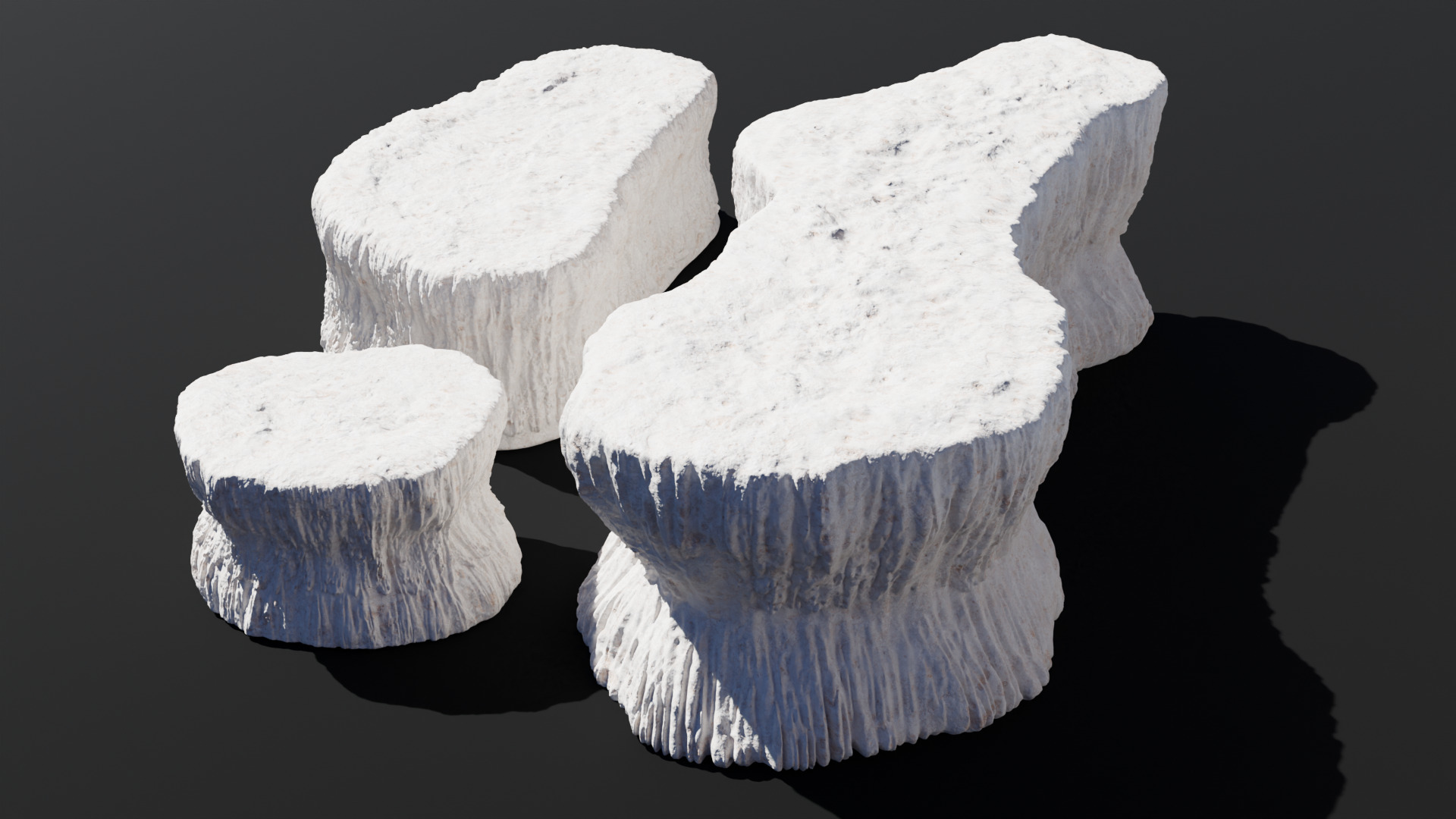 Travertine Terrace Pools - 3D Modular Asset Pack 3D model_4