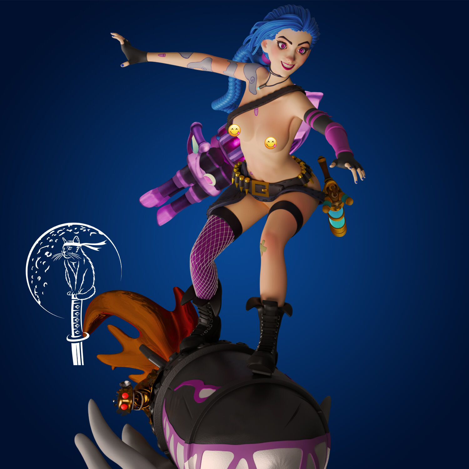 Jinx   League of Legends Ready For 3D Printing 3D print model_10