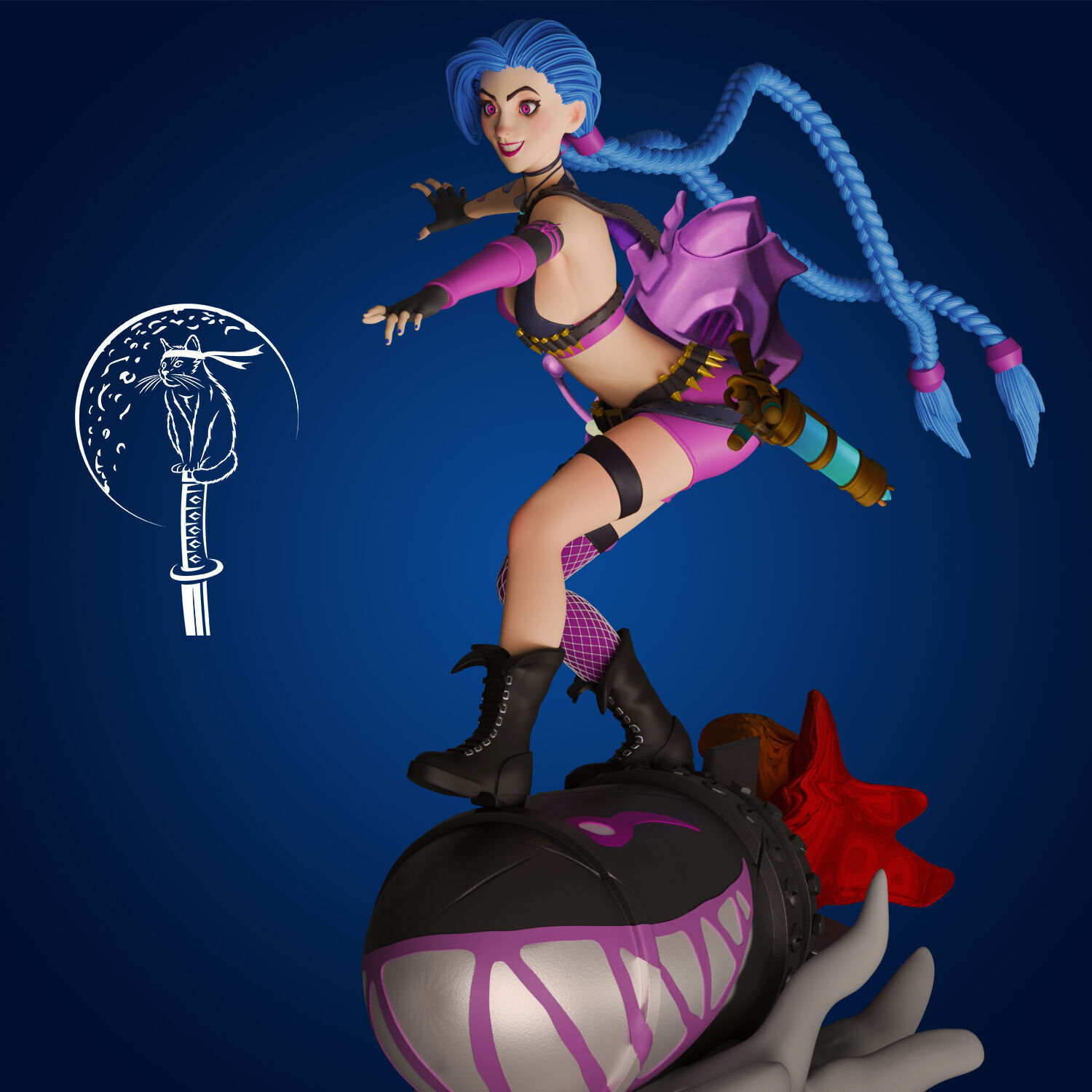 Jinx   League of Legends Ready For 3D Printing 3D print model_6