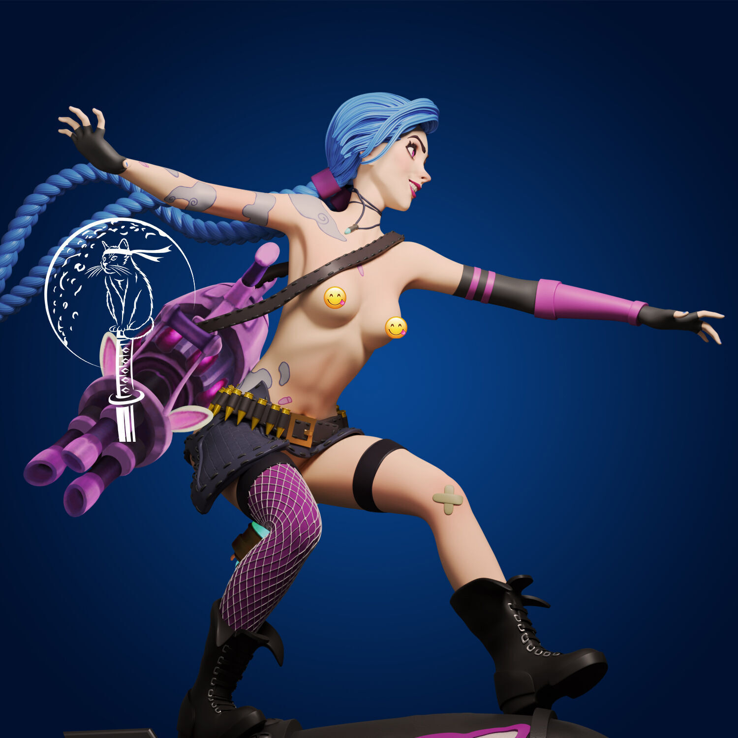 Jinx   League of Legends Ready For 3D Printing 3D print model_9