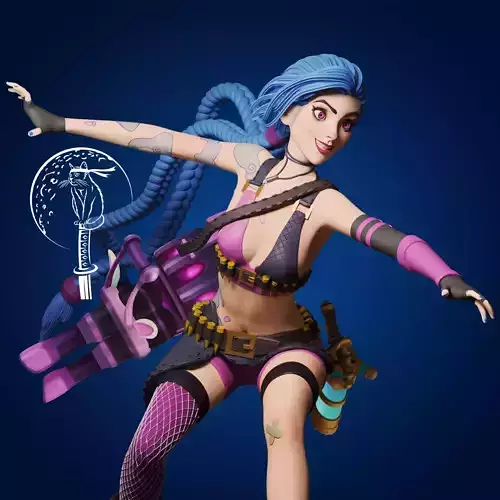 Jinx   League of Legends Ready For 3D Printing