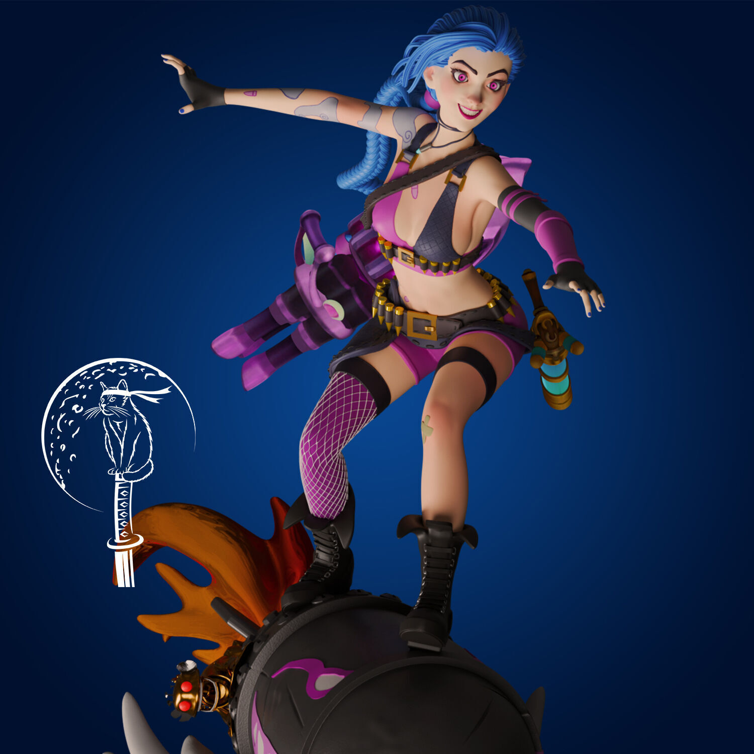 Jinx   League of Legends Ready For 3D Printing 3D print model_3