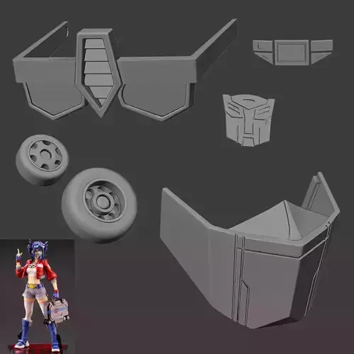 Bishoujo Optimus Prime costume parts