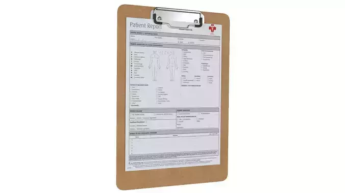 Medical Report Clipboard 3D model