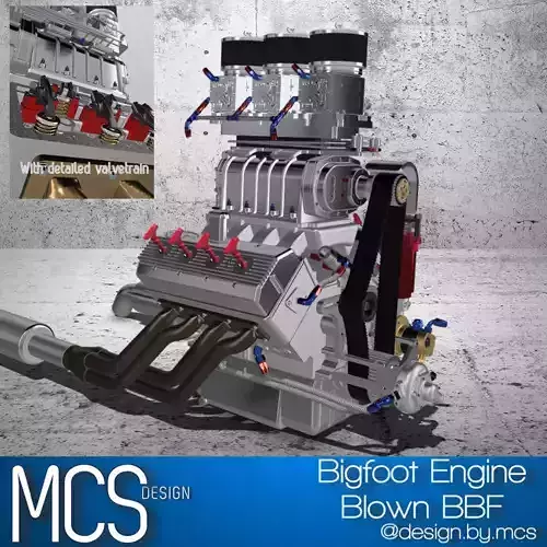 Blown 640ci BBF Bigfoot Spec full detail 3D print model
