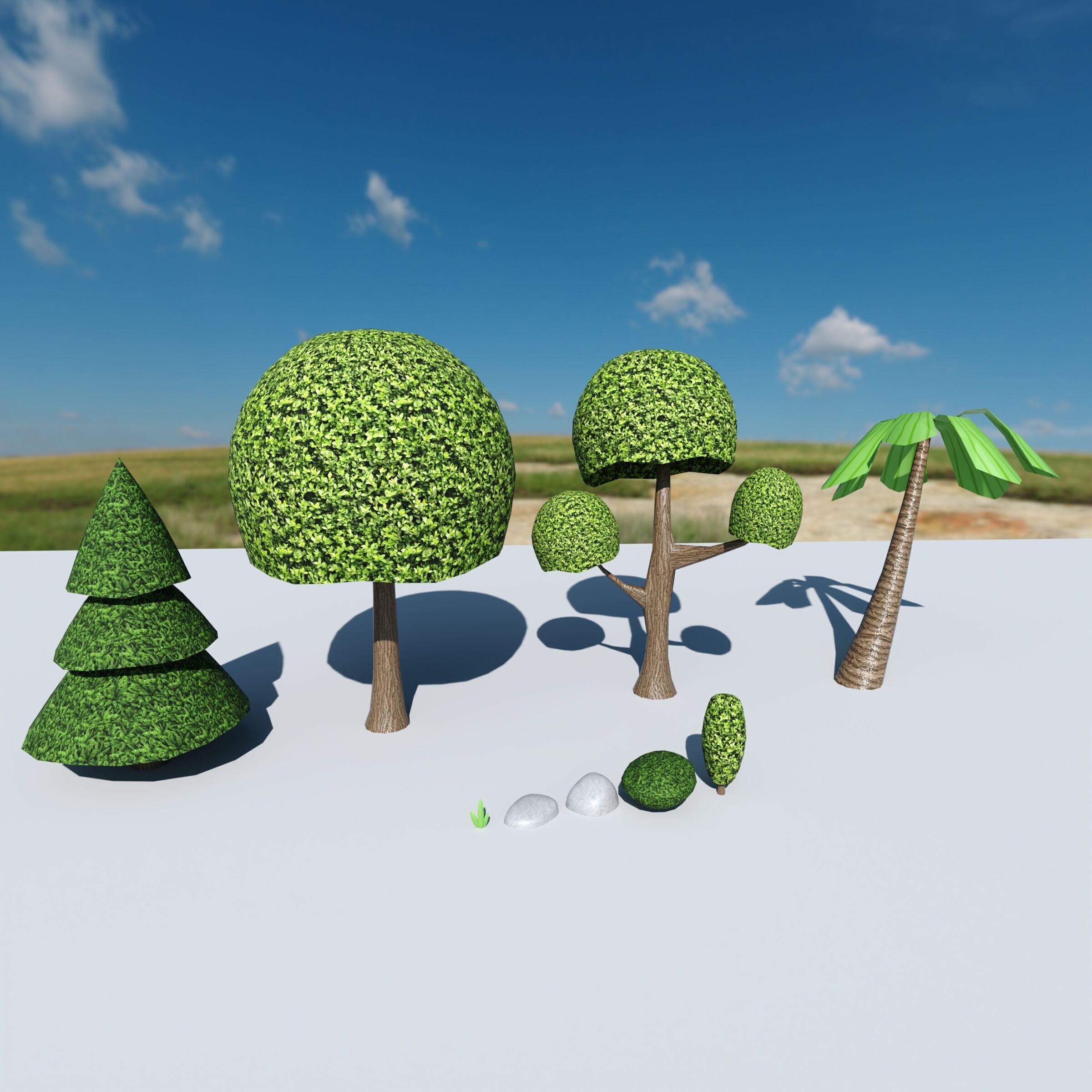 Stylized Nature Pack - Low Poly Low-poly 3D model_1