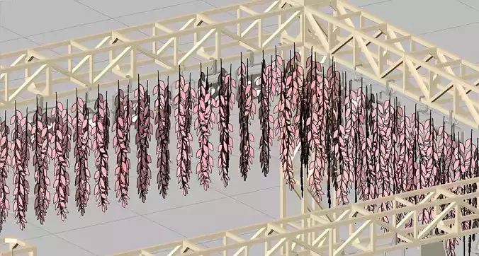 truss with plant for decoration Free 3D model