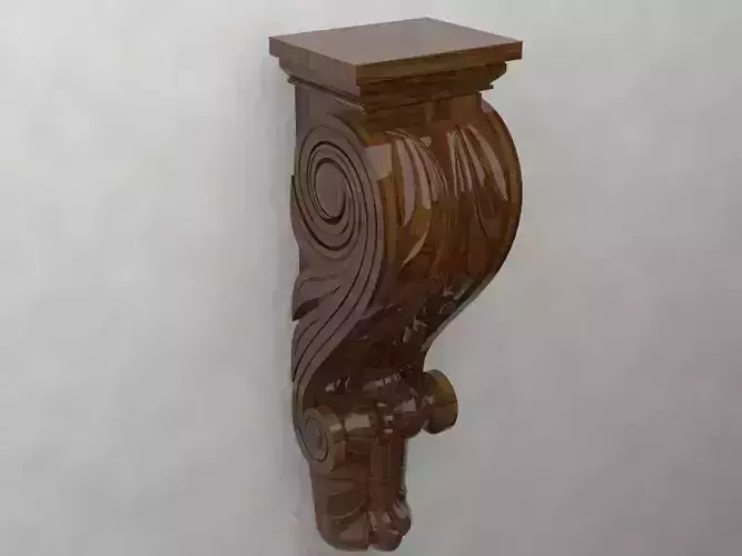 Corbel ornately carved wall bracket