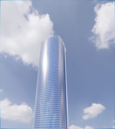 Parametric Building 1d7 3D model 6