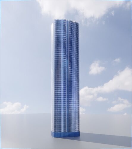 Parametric Building 1d7 3D model 4