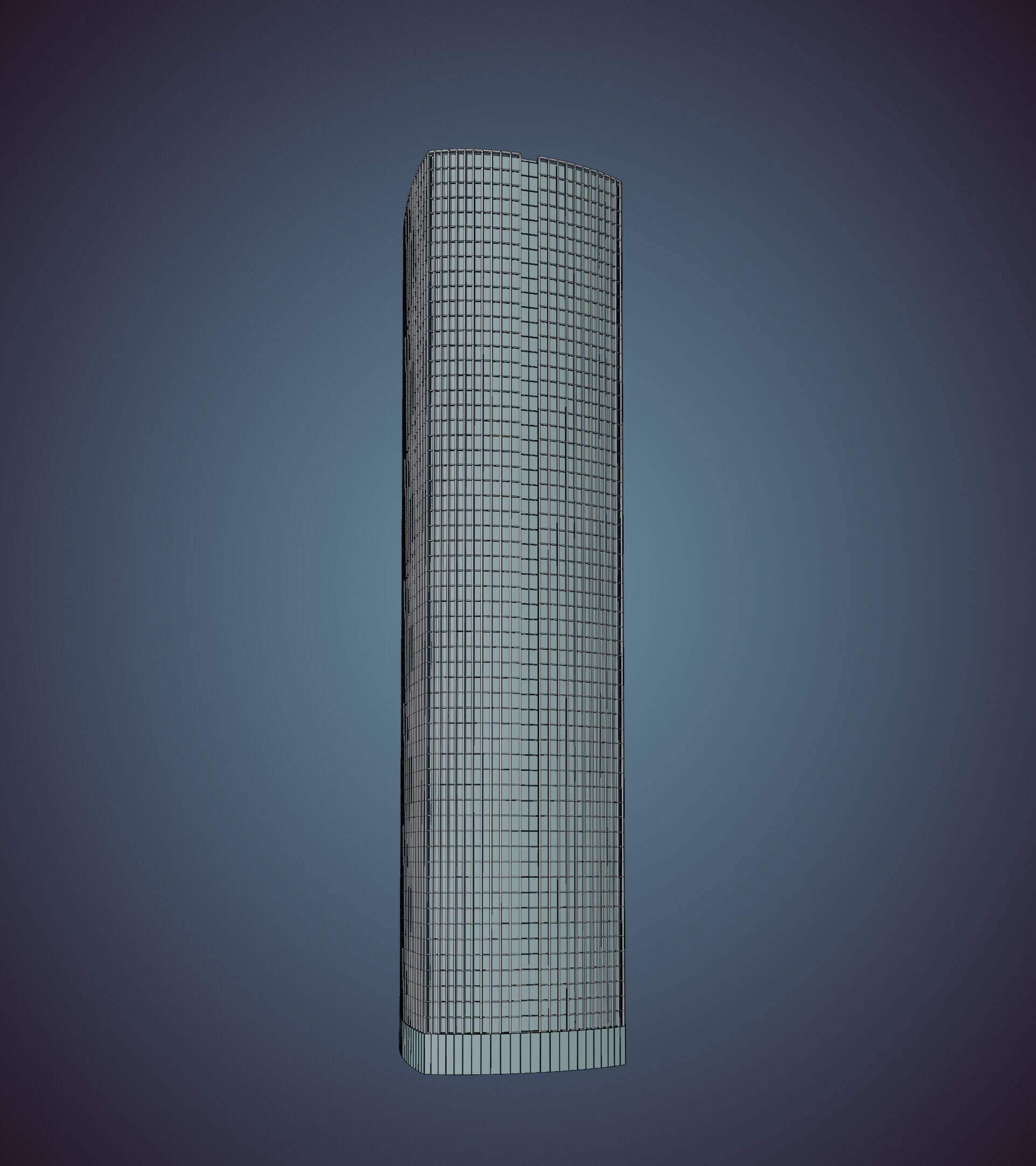 Parametric Building 1d7 3D model_43