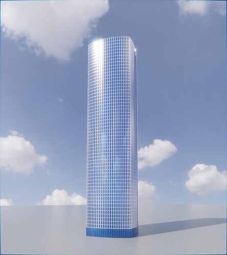 Parametric Building 1d7 3D model 3