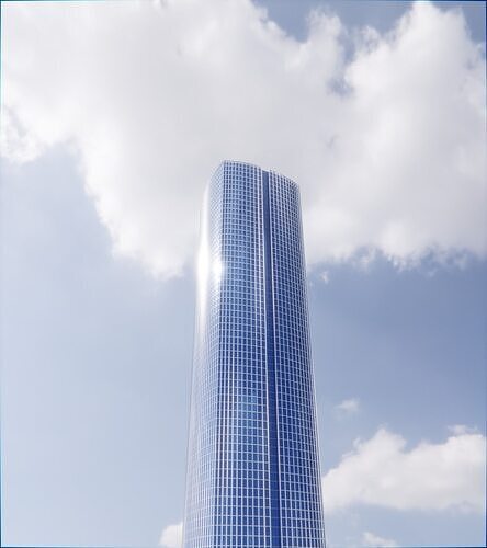 Parametric Building 1d7 3D model 7
