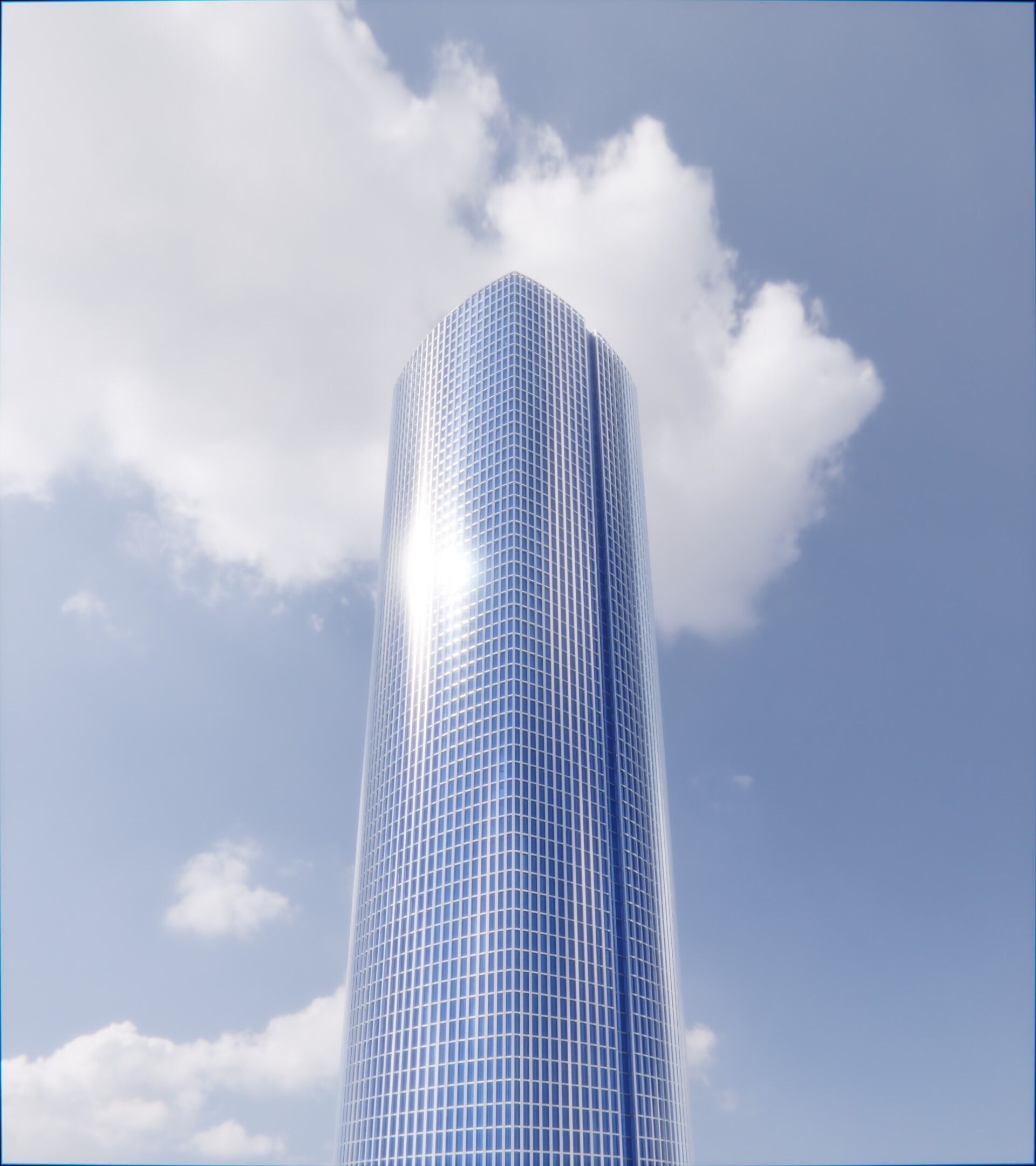 Parametric Building 1d7 3D model_4