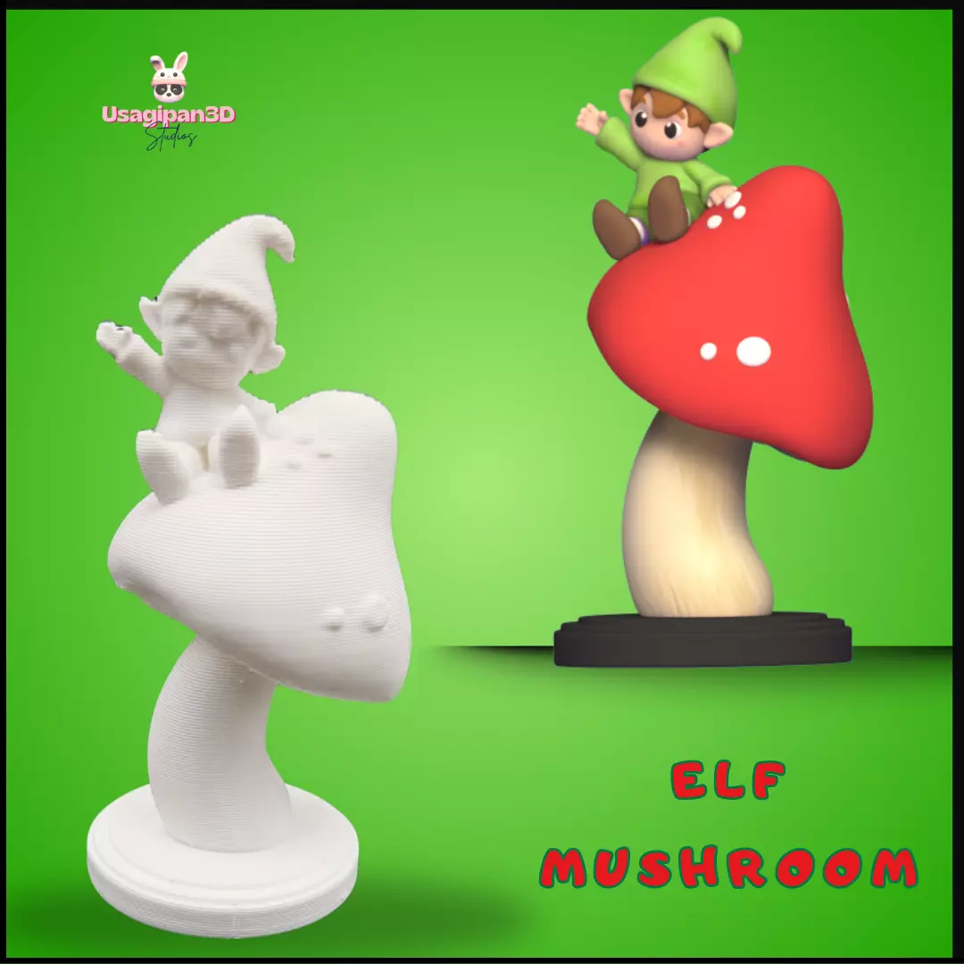 Elf Mushroom 3D print model_0