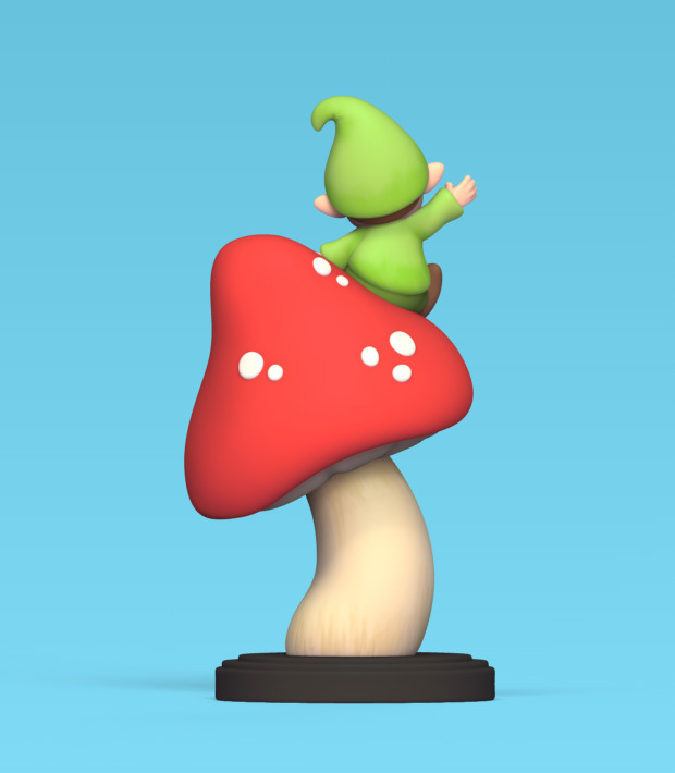 Elf Mushroom 3D print model_4