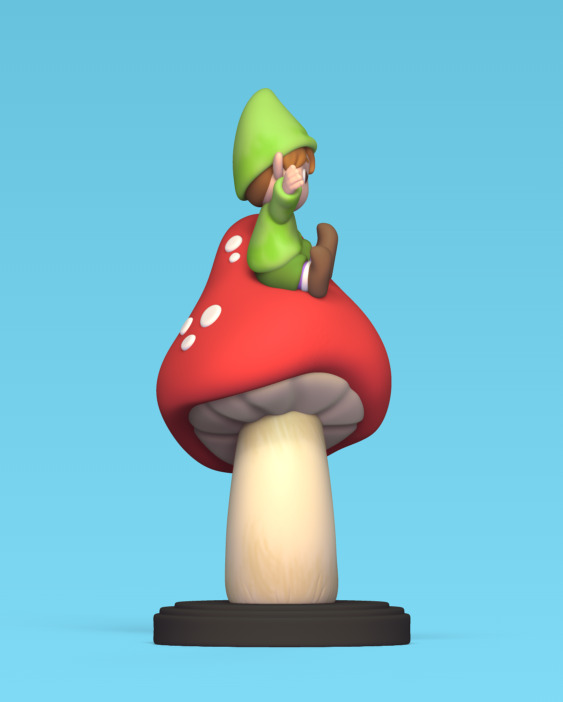 Elf Mushroom 3D print model_3
