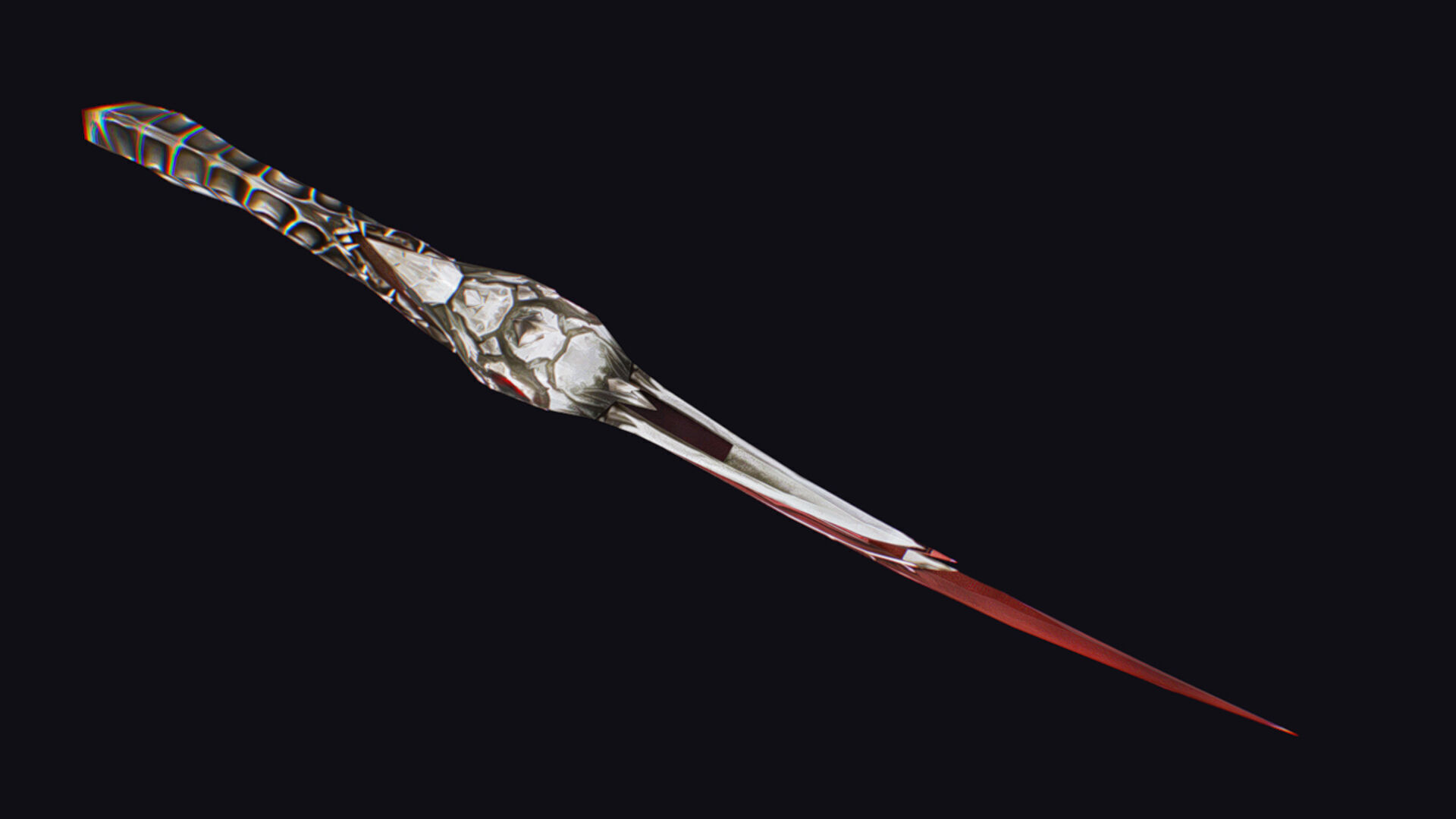 Dagger Bone Short Blade Sharpener Military Wedge Grinding Low-poly 3D model_3