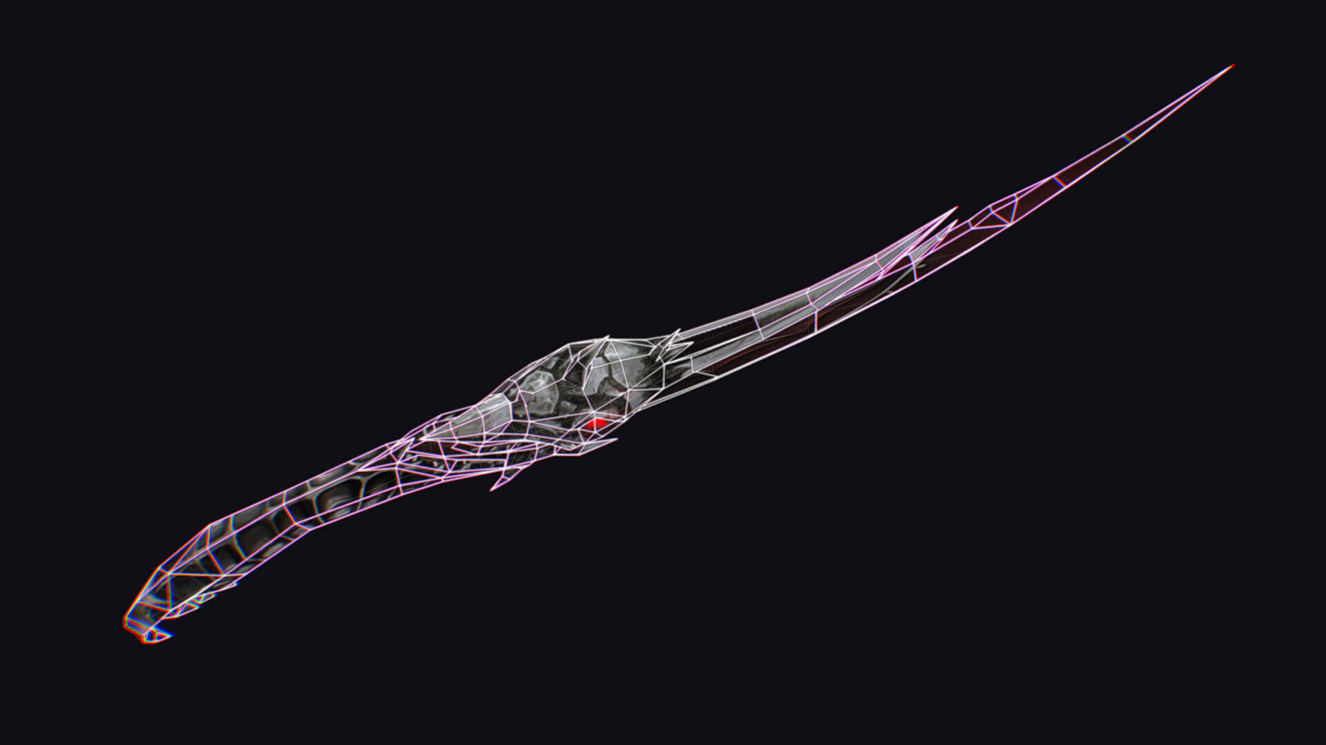 Dagger Bone Short Blade Sharpener Military Wedge Grinding Low-poly 3D model_13