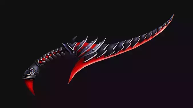 Dagger Dark Short Blade Sharpener Military Wedge Grinding Low-poly 3D model
