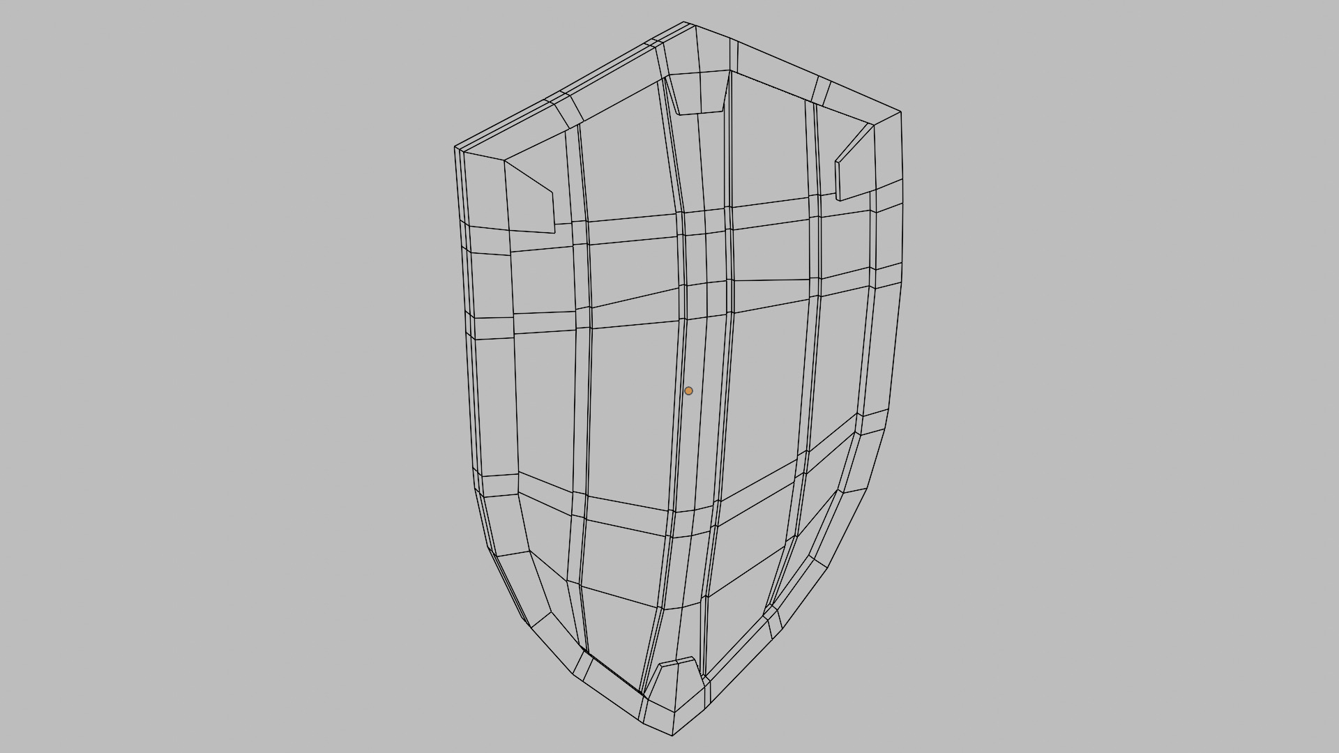 Medieval Battle Shield - Wood covered Low-poly 3D model_6
